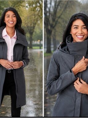 Women's Fall Jacket with optional hood - size L